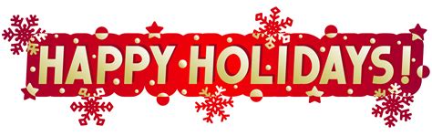 happy holidays logo png